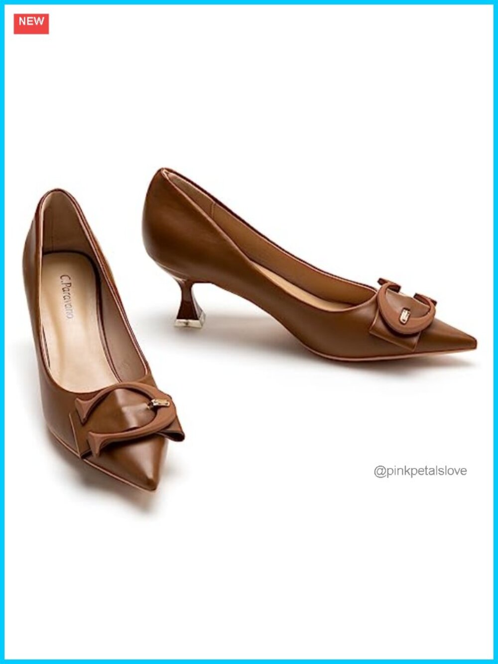 Kitten Heels Pointed Toe Low Heel Pumps Shoes Nappa Lambskin Lined